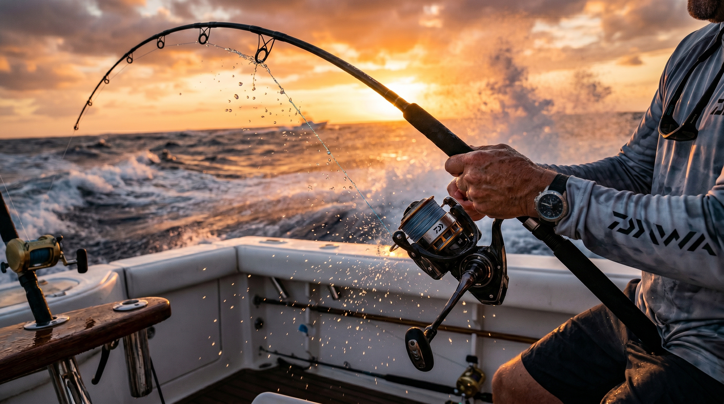 Daiwa BG Spinning Reel action shot