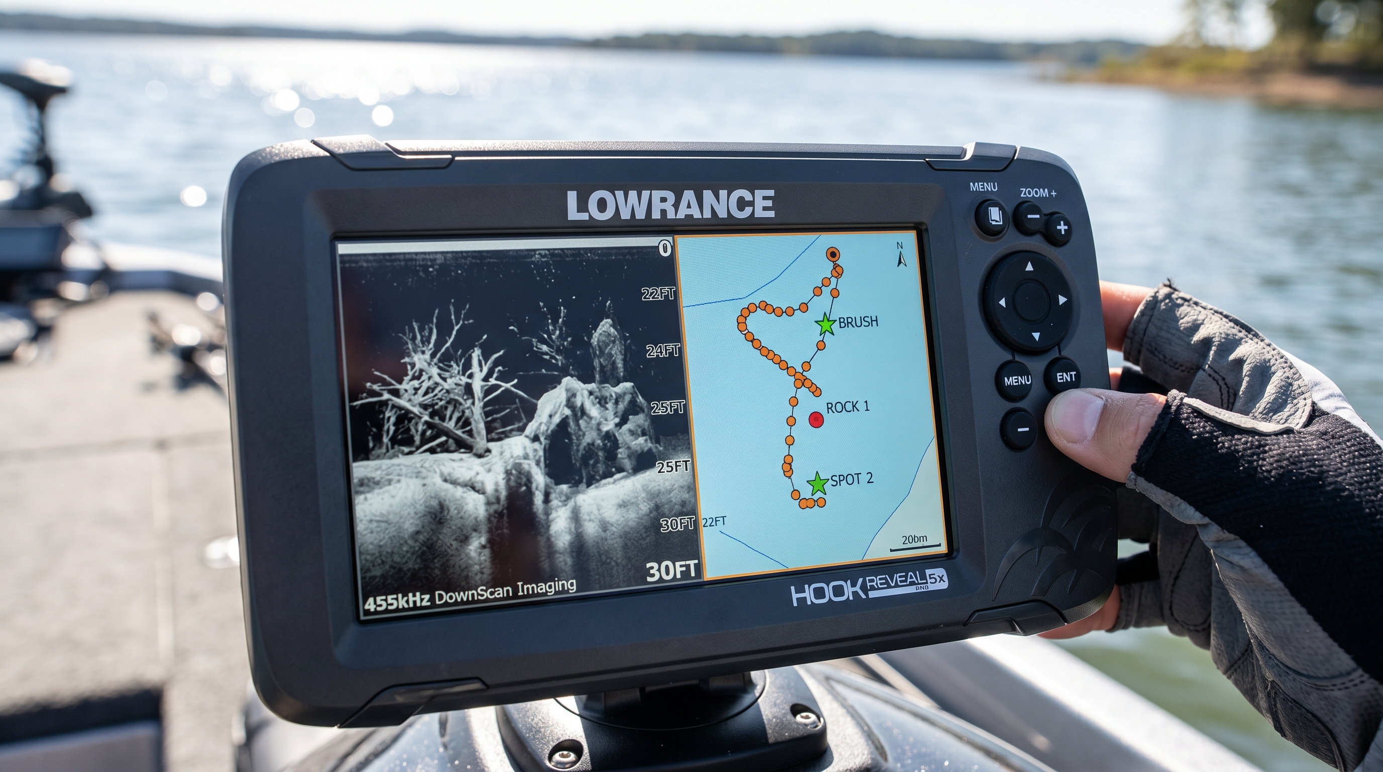 Lowrance HOOK Reveal SolarMAX Display