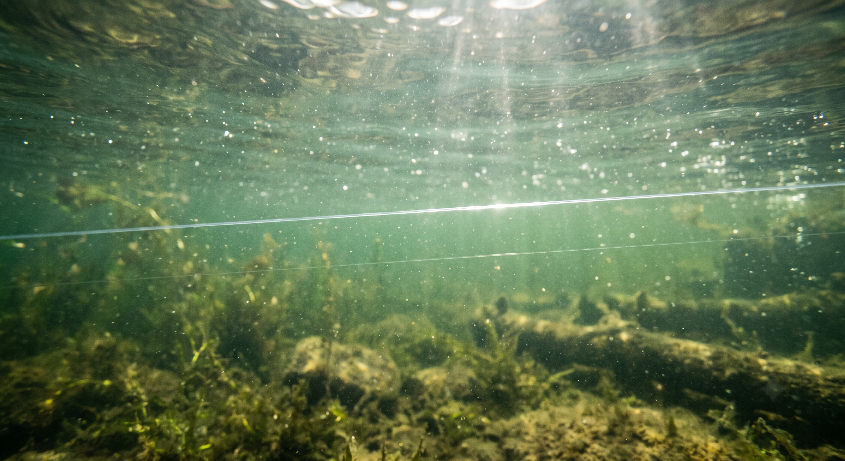 Underwater light refraction comparison of monofilament and fluorocarbon lines