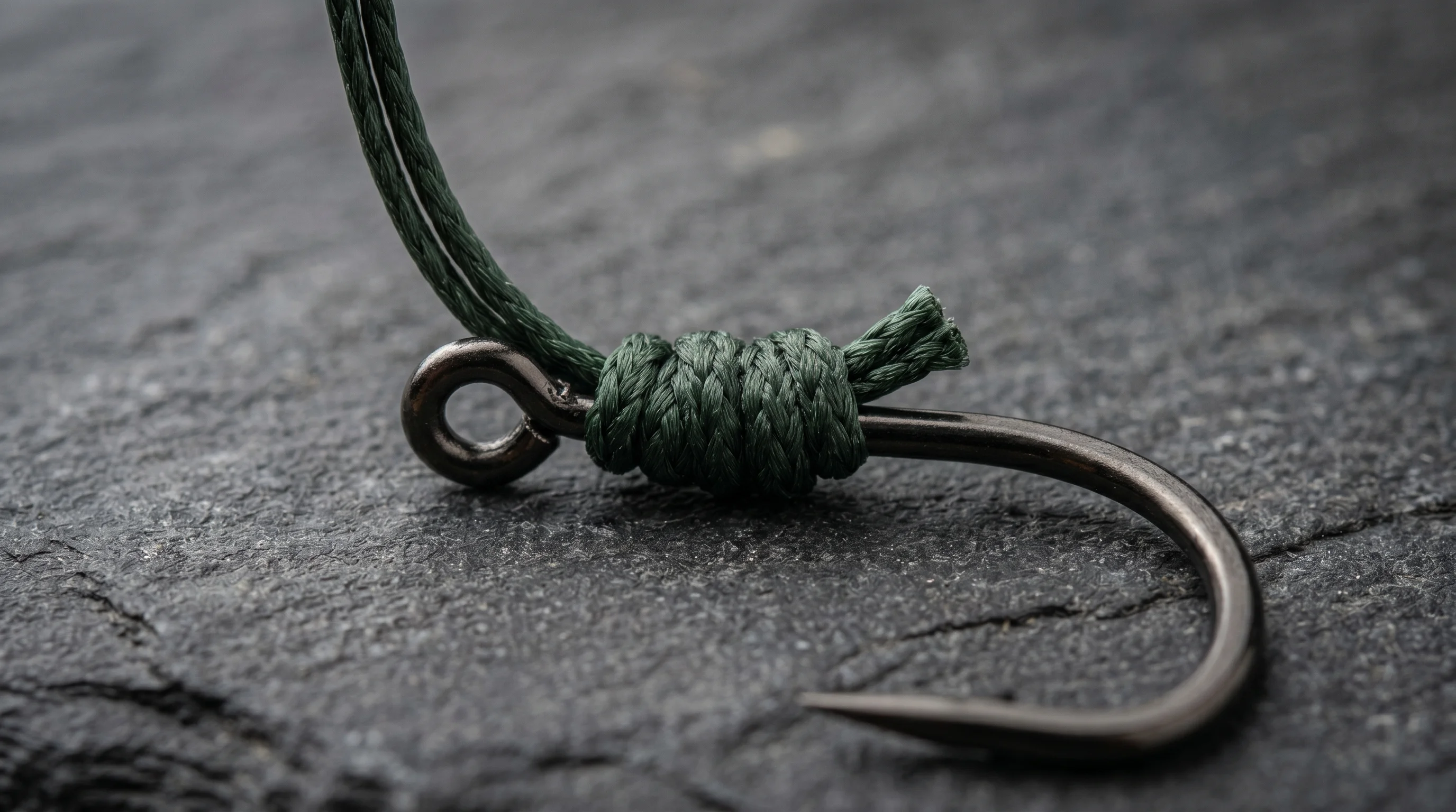 Macro view of a clean terminal knot connection