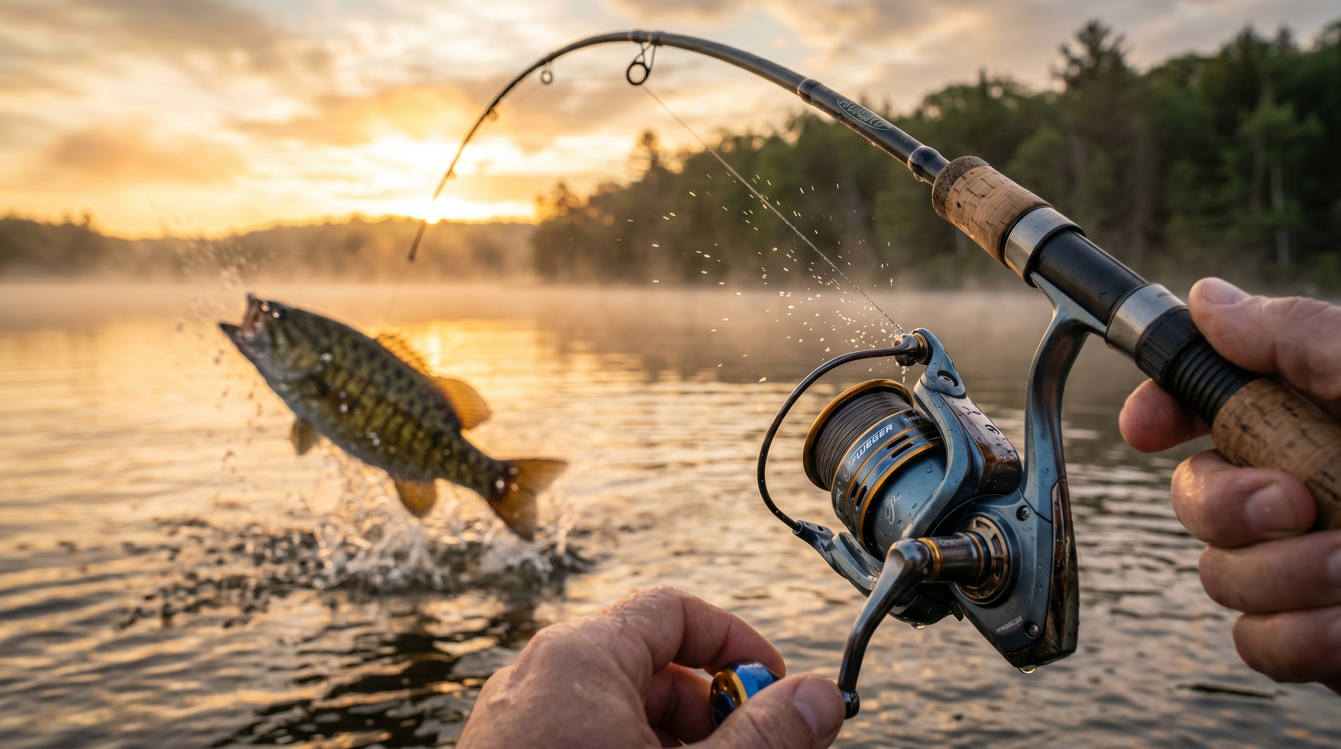 Pflueger President Spinning Reel in action