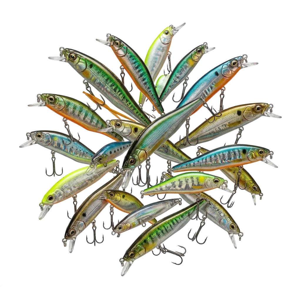 Signature fishing lures with UV reflective action