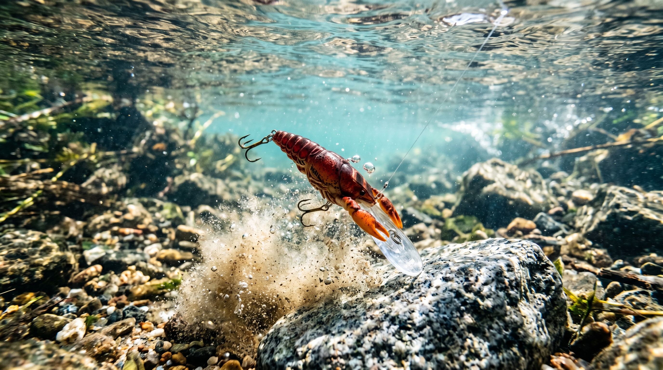 Rebel Wee-Crawfish stream side action